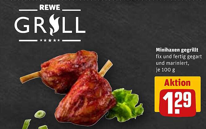 Minihaxen gegrillt, fix und fertig gegart und mariniert, je 100 g