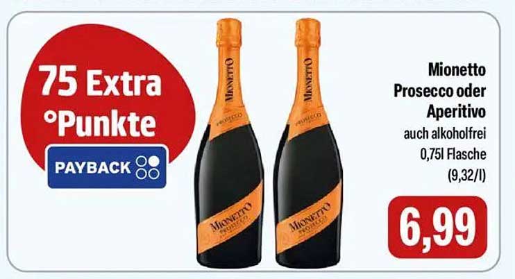 Mionetto Prosecco oder Aperitivo 0,75l Flasche