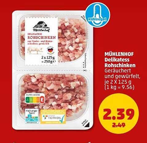 Mühlenhof Delikatess Rohschinken 2 x 125 g