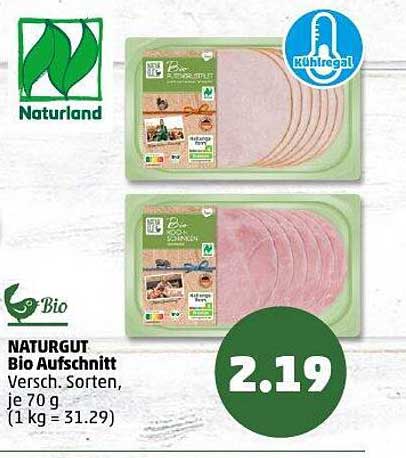 NATURGUT Bio Aufschnitt Versch. Sorten, je 70 g