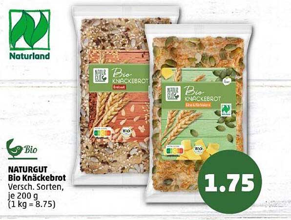 NATURgut Bio Knäckebrot Versch. Sorten, je 200 g