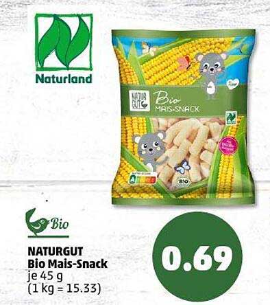 NATURGUT Bio Mais-Snack je 45 g
