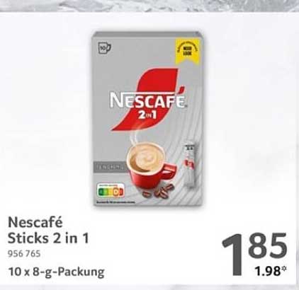 Nescafé Sticks 2 in 1 – 10 x 8-g-Packung