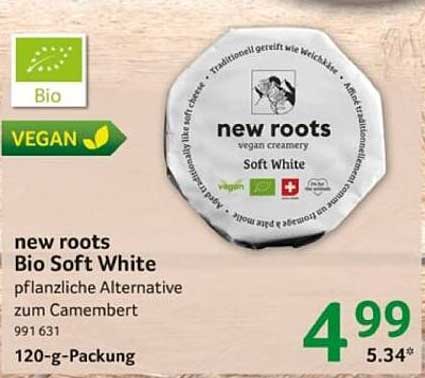 new roots Bio Soft White - pflanzliche Alternative zum Camembert
