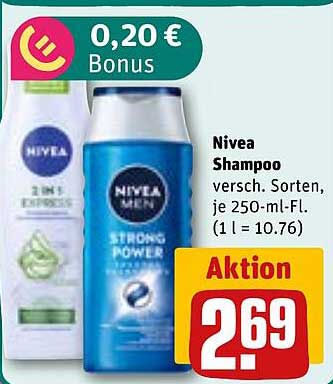Nivea Shampoo verschiedene Sorten, je 250-ml-Fl.
