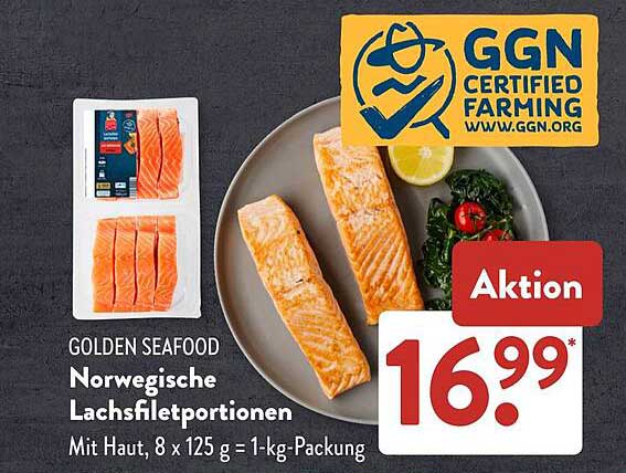Norwegische Lachsfiletportionen - GOLDEN SEAFOOD
