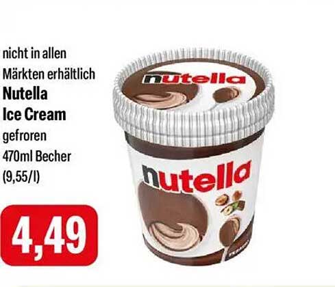Nutella Ice Cream gefroren 470ml Becher
