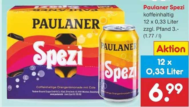 Paulaner Spezi 12 x 0,33 Liter