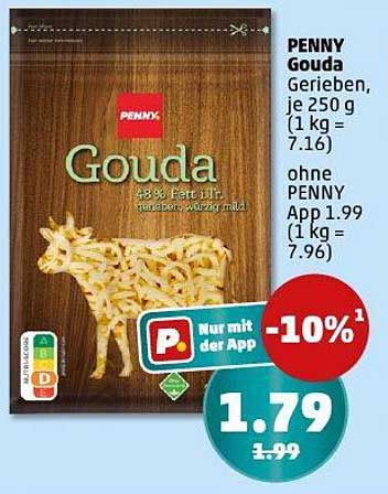 PENNY Gouda Gerieben, je 250 g