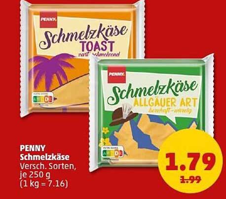 PENNY Schmelzkäse Verschiedene Sorten, je 250 g