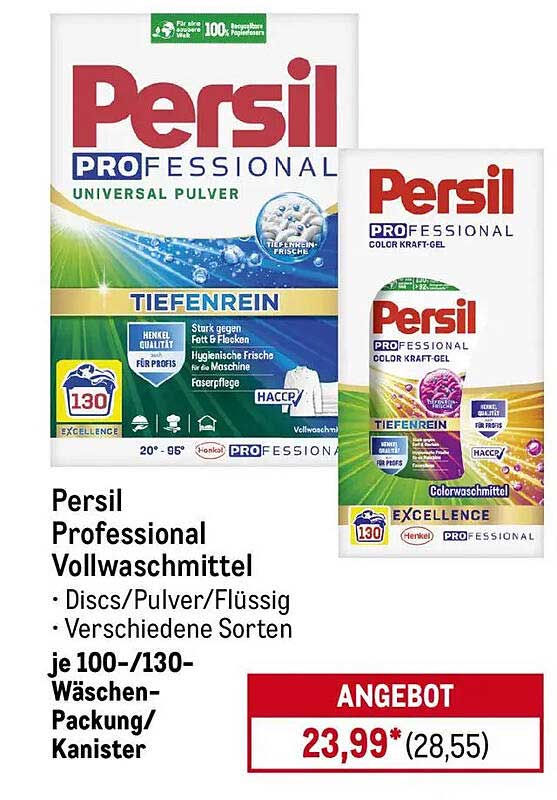 Persil Professional Vollwaschmittel - Discs/Pulver/Flüssig, verschiedene Sorten