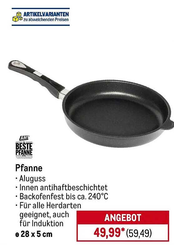 Pfanne - Aluguss, innen antihaftbeschichtet