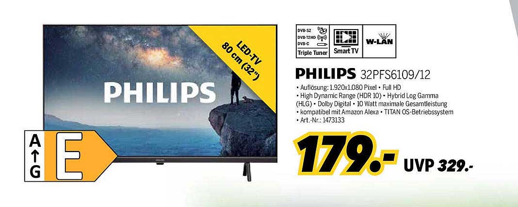 PHILIPS 32PFS6109/12 LED-TV 80 cm (32 Zoll) - Full HD