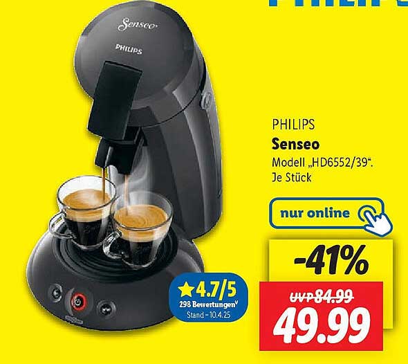 PHILIPS Senseo Modell „HD6552/39“