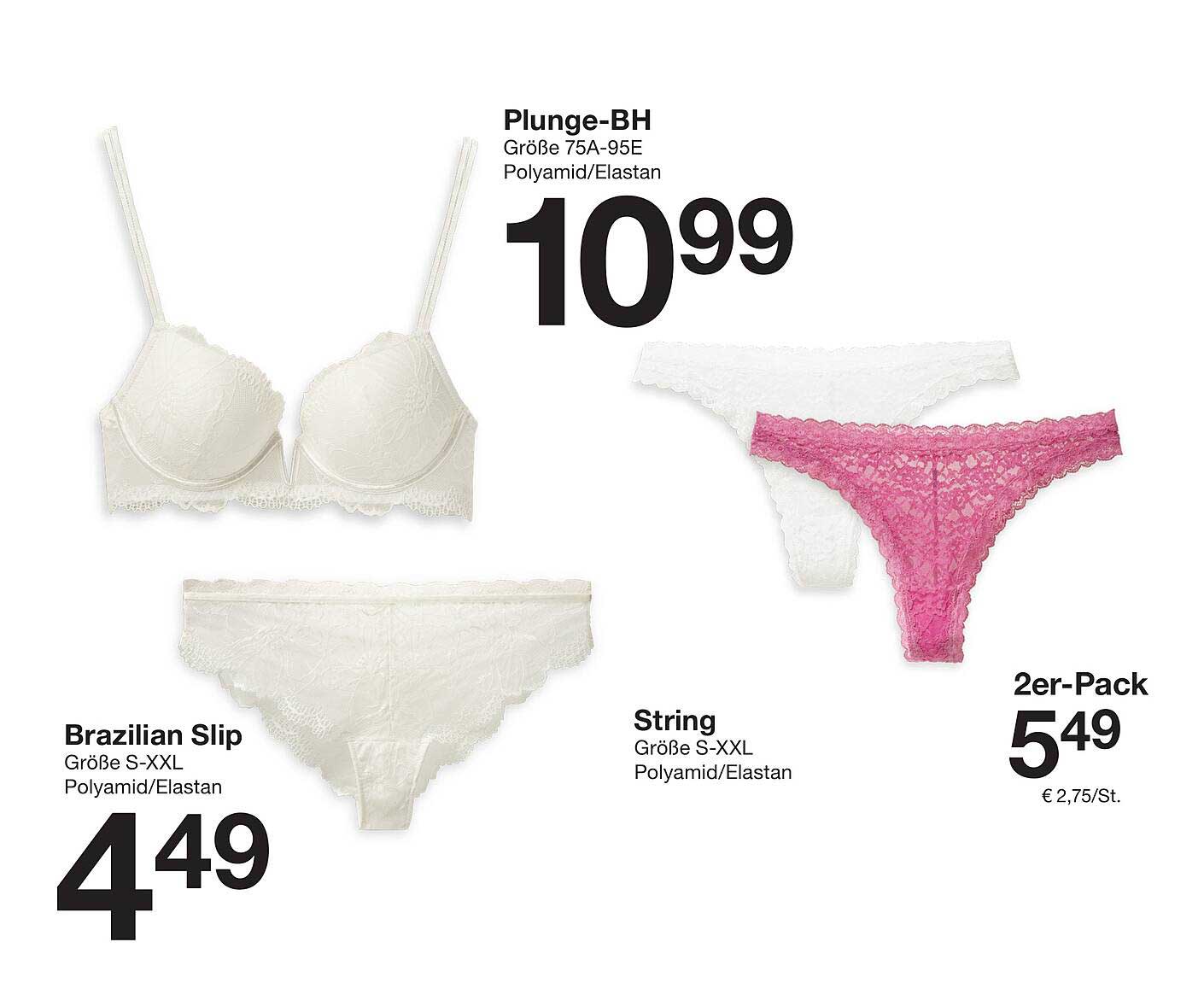 Plunge-BH, Brazilian Slip, String - Zeeman Angebote