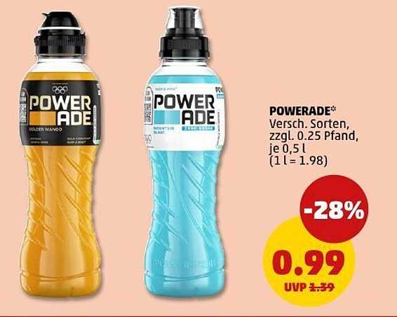 POWERADE – Verschiedene Sorten, je 0,5 l
