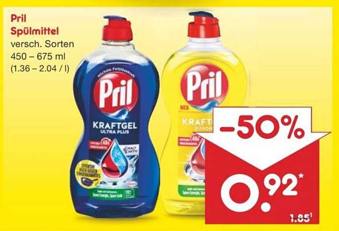 Pril Spülmittel - Verschiedene Sorten 450 – 675 ml