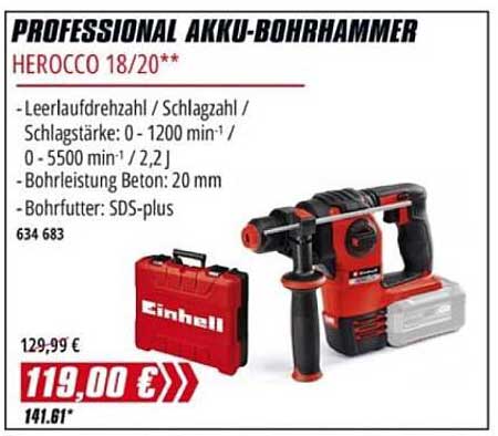 Professional Akku-Bohrhammer Herocco 18/20**