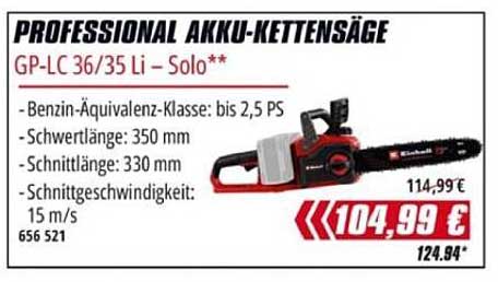 PROFESSIONAL AKKU-KETTENSÄGE GP-LC 36/35 Li – Solo