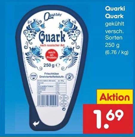 Quarki Quark gekühlt verschiedene Sorten 250 g