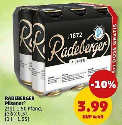 RADEBERGER Pilsener - 6er-Pack für nur 3,99 €
