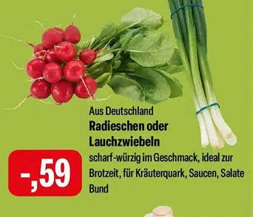 Radieschen oder Lauchzwiebeln aus Deutschland