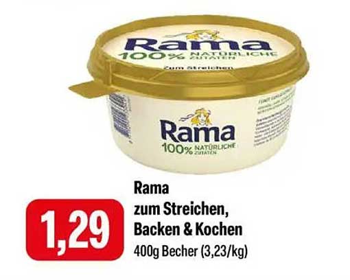 Rama zum Streichen, Backen & Kochen 400g Becher