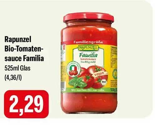 Rapunzel Bio-Tomatensauce Familia 525ml Glas