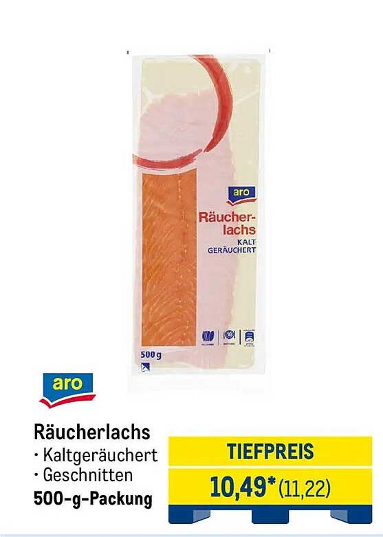 Räucher-Lachs - Kaltgeräuchert, 500 g Packung