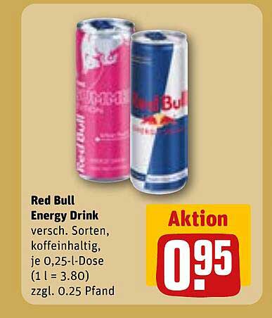 Red Bull Energy Drink – verschiedene Sorten