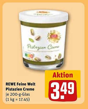 REWE Feine Welt Pistazien Creme je 200-g-Glas