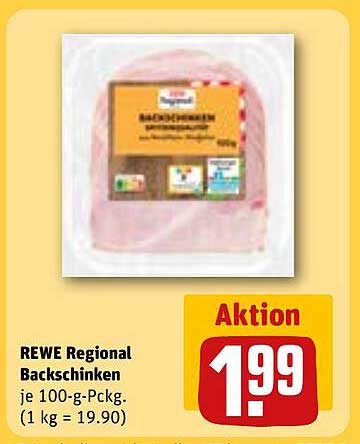 REWE Regional Backschinken je 100-g-Pckg.