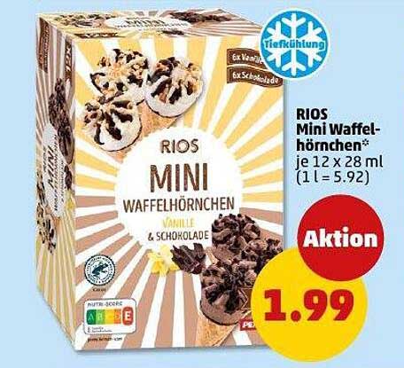 RIOS Mini Waffelhörnchen - Vanille & Schokolade