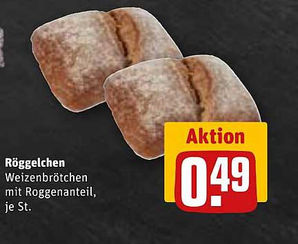 Röggelchen Weizenbrötchen mit Roggenanteil, je St.