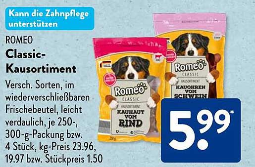 ROMEo Classic-Kausortiment