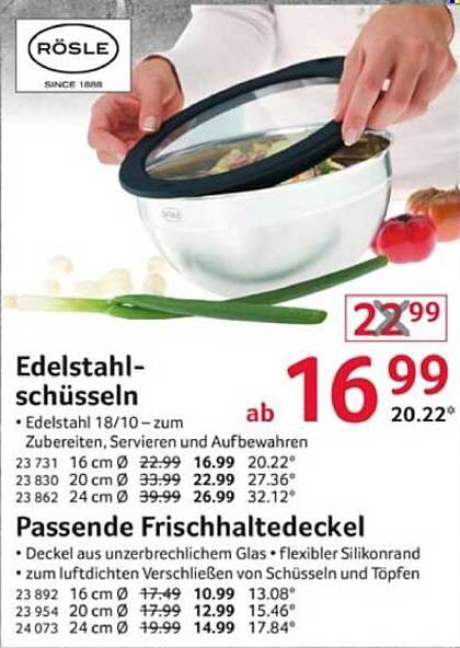 RÖSLE Edelstahlschüsseln