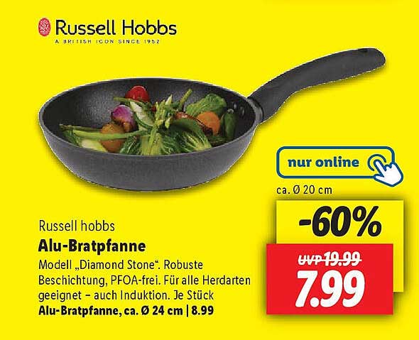 Russell Hobbs Alu-Bratpfanne - Diamond Stone - 24 cm