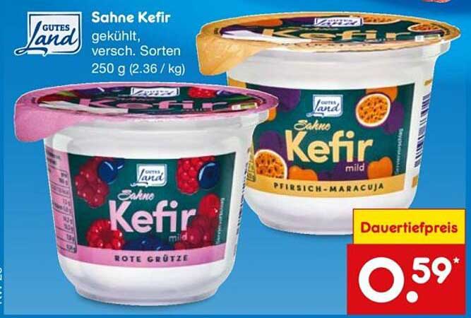 Sahne Kefir, gekühlt, verschiedene Sorten 250 g