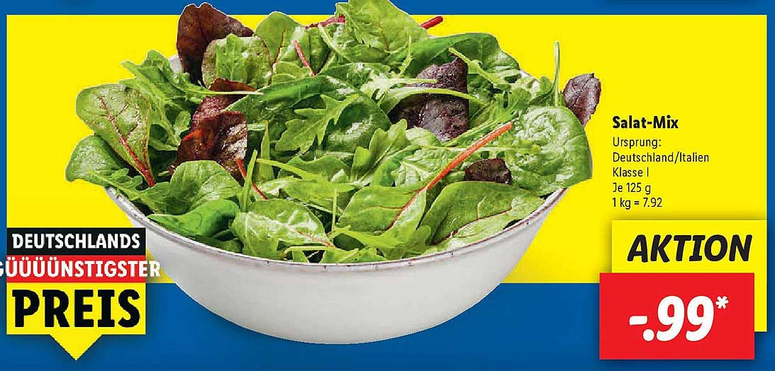 Salat-Mix 125 g - Aktionspreis nur 0,99€