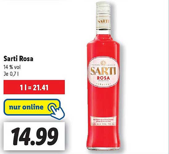 Sarti Rosa 0,7 l - perfekt für den Sommer!