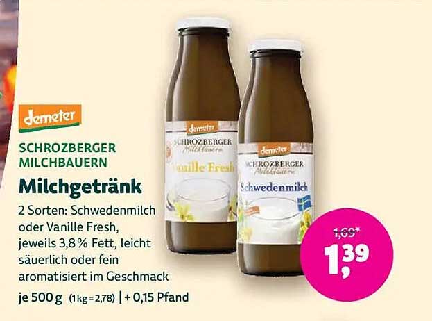 Schrozberger Milchbauern Milchgetränk – 500 g für nur 1,39 €