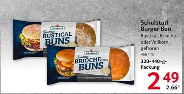 Schulstad Burger Bun - Rustikal, Brioche oder Vollkorn, gefroren
