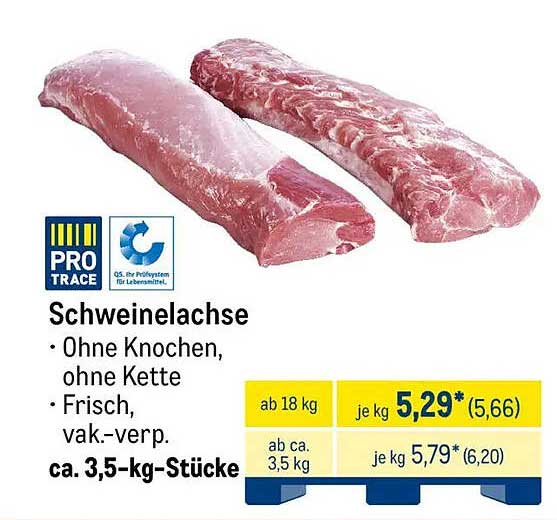 Schweinelachse - Ohne Knochen, ohne Kette