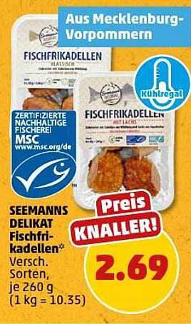 SEEMANNS DELIKAT Fischfrikadellen 260 g - Preis-Knaller!