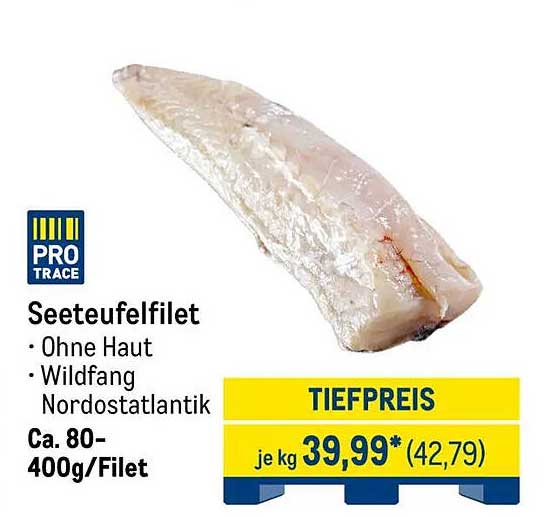 Seeteufelfilet - Ohne Haut, Wildfang Nordostatlantik