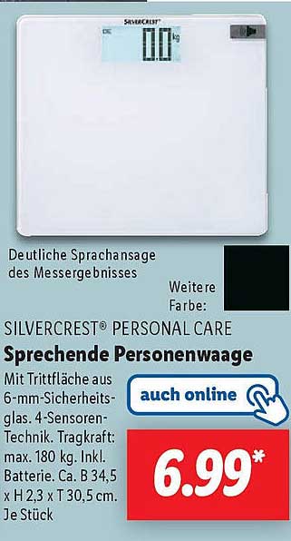 SILVERCREST® Sprechende Personenwaage