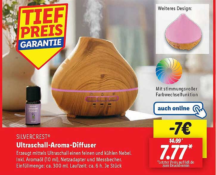 SILVERCREST® Ultraschall-Aroma-Diffuser