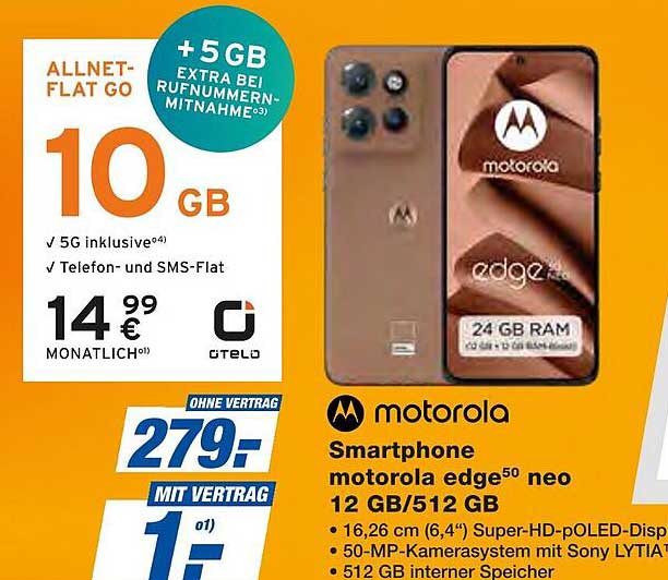 Smartphone motorola edge 50 neo 12 GB/512 GB