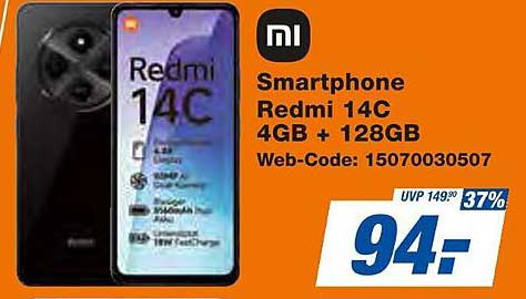 Smartphone Redmi 14C 4GB + 128GB
