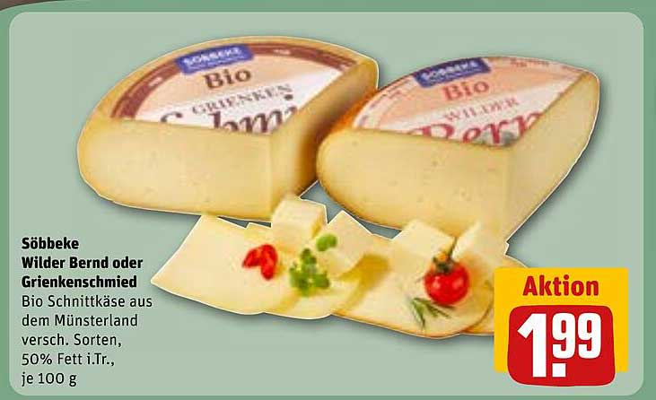 Söbbeke Wilder Bernd oder Grienkenschmied Bio Schnittkäse